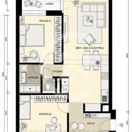 Exkluzívne 3izb. byt + 1loggia v Rezidencii Centrum