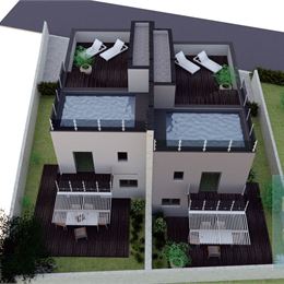 Ponúkame na predaj dvojpodlažné apartmány so záhradou, 210m od mora.