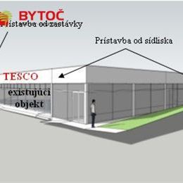 BYTOČ RK - Nové obch. priestory 1x 182 m2 v BA-Dúbravke na ul. Sch. Trnavského.