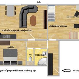 Predané ! 2-izb.tehlový,pôvodný stav 67m2