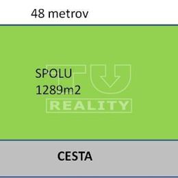 Stavebný pozemok v obci Tvrdomestice s rozlohou 1289m2