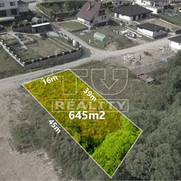STAVEBNÝ POZEMOK, OBEC RUDINA, 645m2