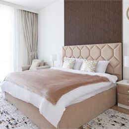Luxusný apartmán 2+1 s výhľadom na vodný kanál v Dubaji (Al Habtoor City – Noora Tower)