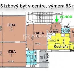 Na predaj 3,5 izbový byt v Žiline, centrum