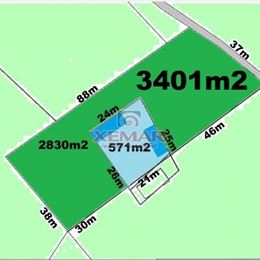 Predaj- st.pozemok 3401m2 so súpisným číslom– Látky- Nový Svet