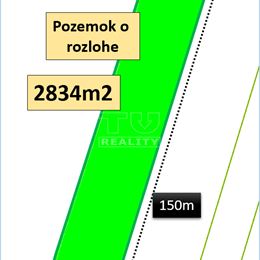 EXKLUZIVNE iba v TUeality ponúkam slnečný pozemok /2834m2/ - obec Svätý Kríž