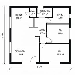Novostavba 3 izboveho rodinného domu na pozemku s výmerou 680m2, Zvolen