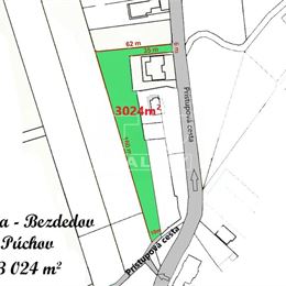 STAVEBNÝ POZEMOK PÚCHOV : VIESKA-BEZDEDOV 3024m²