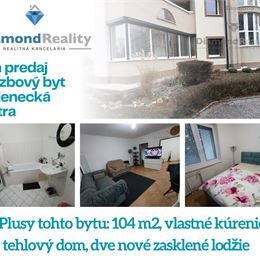 Na predaj veľkometrážny 4 izbový bezbariérový byt Nitra - Jelenecká s 30 m2 úložným priestorom