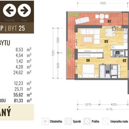 2 IZBOVÝ BYT S VEĽKOU 26m2 LOGGIOU | PANORÁMA 6 | NOVOSTAVBA