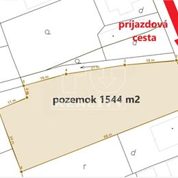 Stavebný pozemok Tulčík, 15 min. do mesta Prešov, 1544 m2