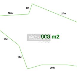 Predaj, pozemok pre rodinný dom 606 m² Bardejov