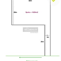 Predaj, pozemok pre rodinný dom 900 m² Haniska, len 2km od Prešova