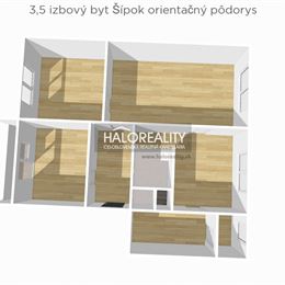 Predaj, trojizbový byt Partizánske, Šípok, + polizba, loggia, pivnica