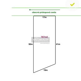 Predaj, pozemok pre rodinný dom 767 m² Okružná, pri Prešove