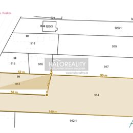 Predaj, pozemok pre rodinný dom 4629 m² Ruskov, RUSKOV - EXKLUZÍVNE HALO REALITY