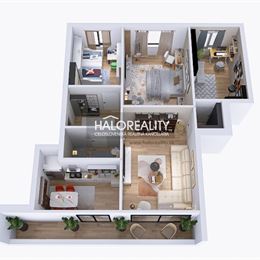 Predaj, štvorizbový byt Bratislava Rača, Kubačova