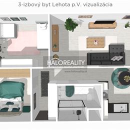 Predaj, trojizbový byt Lehota pod Vtáčnikom, parkovacie miesto v cene - EXKLUZÍVNE HALO REALITY
