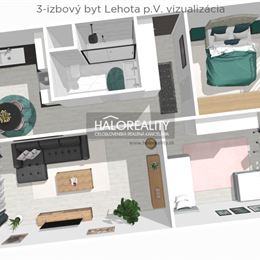 Predaj, trojizbový byt Lehota pod Vtáčnikom, parkovacie miesto v cene - EXKLUZÍVNE HALO REALITY