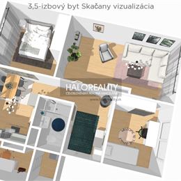 Predaj, trojizbový byt Skačany + polizba - EXKLUZÍVNE HALO REALITY