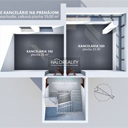 Prenájom, kancelársky priestor Bratislava Lamač, (59 m²) - NOVOSTAVBA