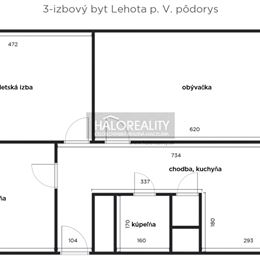 Predaj, trojizbový byt Lehota pod Vtáčnikom - ZNÍŽENÁ CENA - EXKLUZÍVNE HALO REALITY